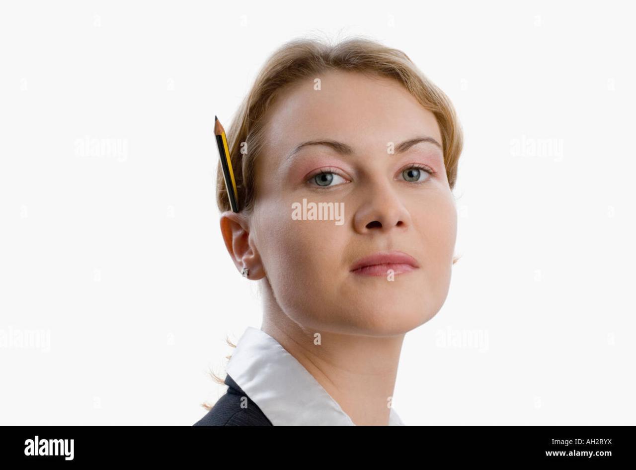 Pencil Behind Ear Creative Man Stock Vector (Royalty Free) 456828973 ... Pencil Behind Ear Creative Man Stock Vector (Royalty Free) 456828973 ...